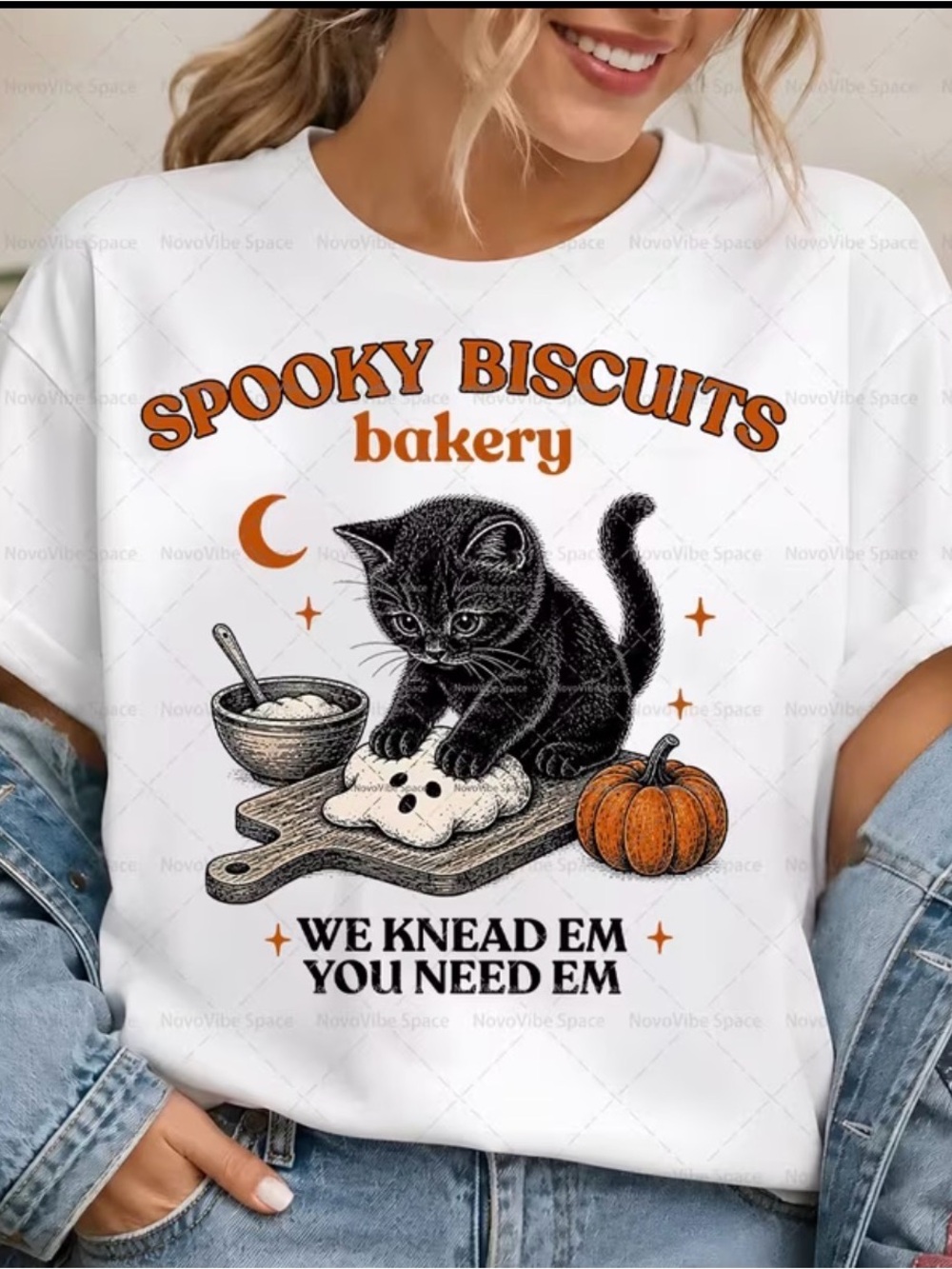 🎃 Spooky Biscuit Cat Custom Shirt 🐈⬛🍪